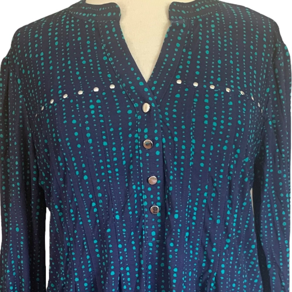 Cocomo NEW 3/4 sleeve women's Pintuck Blouse top shirt MEDIUM - Picture 6 of 14